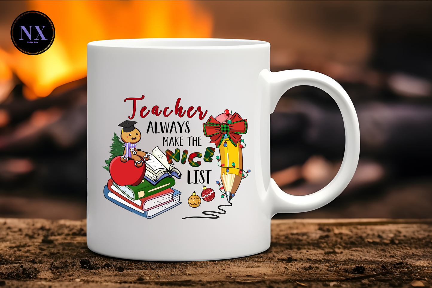 Teacher Nice List - Ceramic Mug 11oz