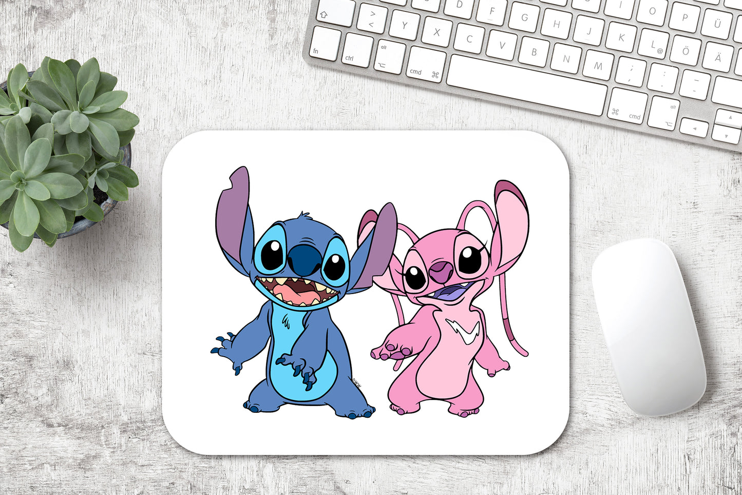 Stitch and Angel - Mousepad