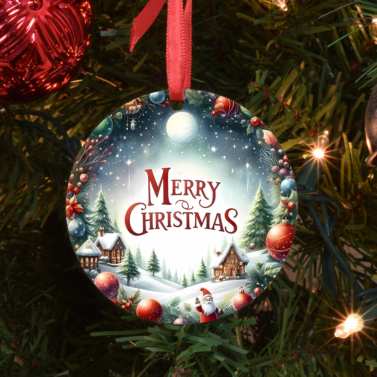 Merry Christmas Red - ORNAMENT