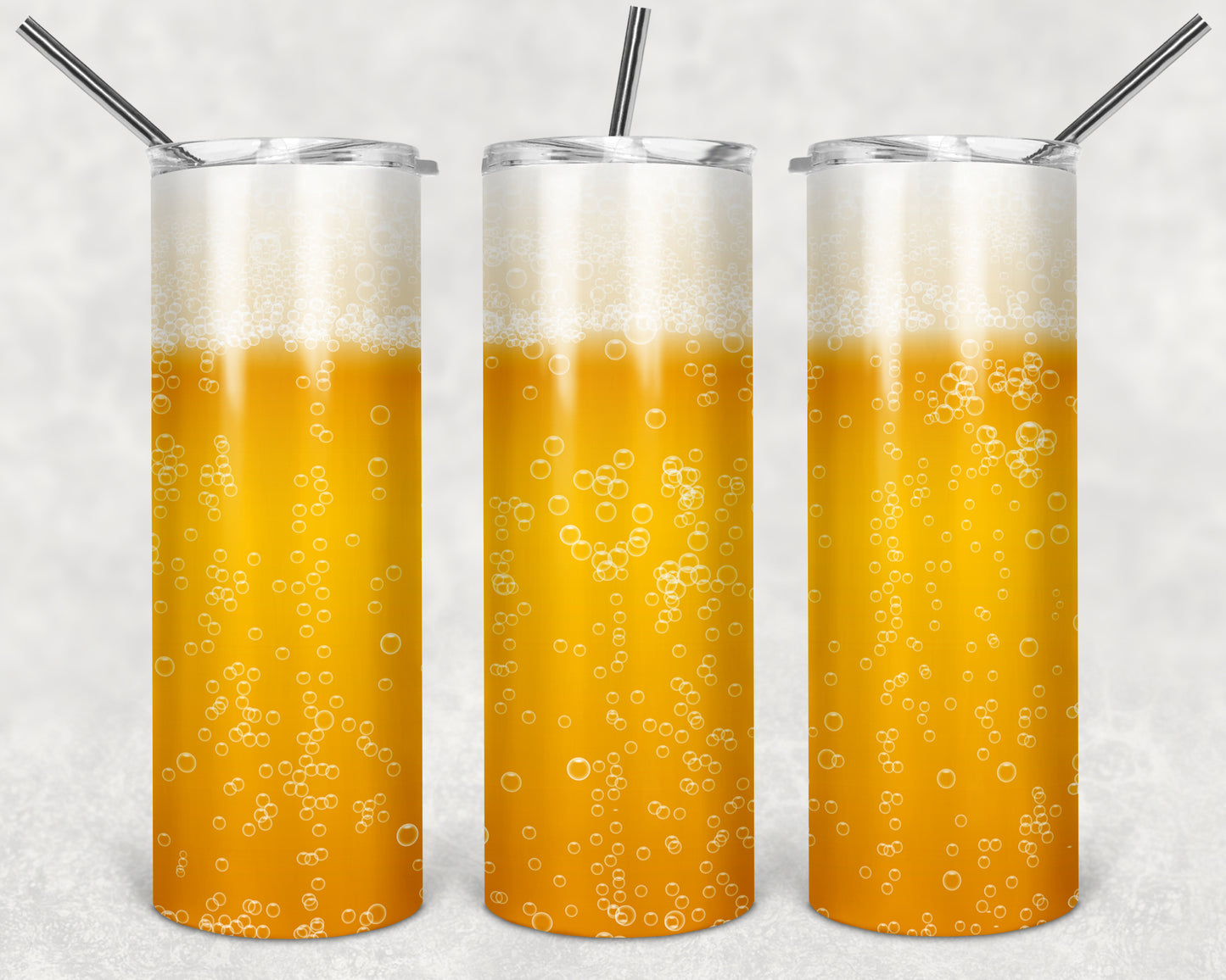 Beer Texture - Skinny Tumbler with Straw