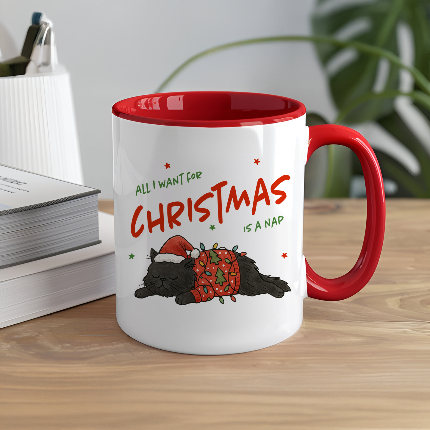 All I want for Christmas is a nap - Ceramic Mug