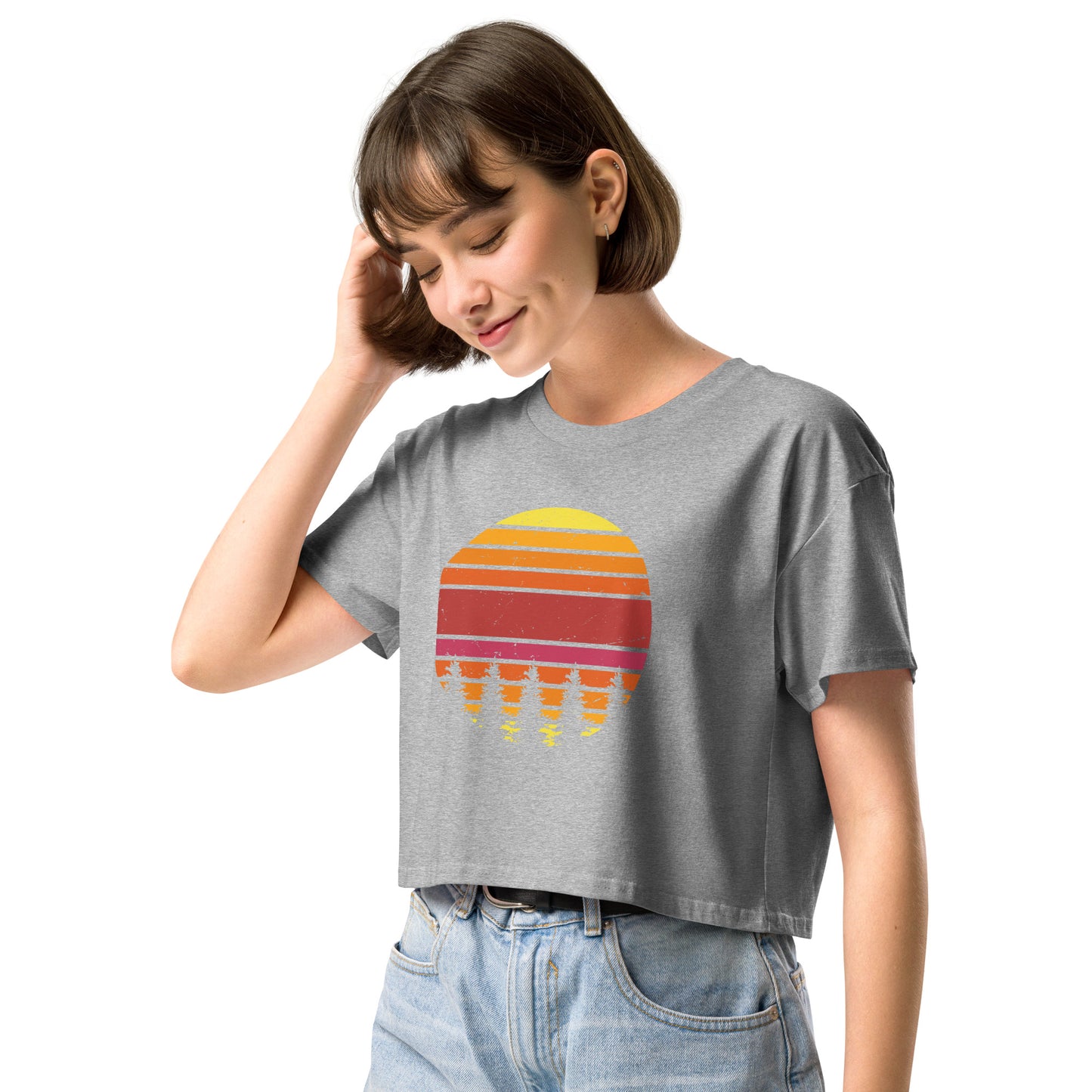 Women’s crop top - Retro Sunset
