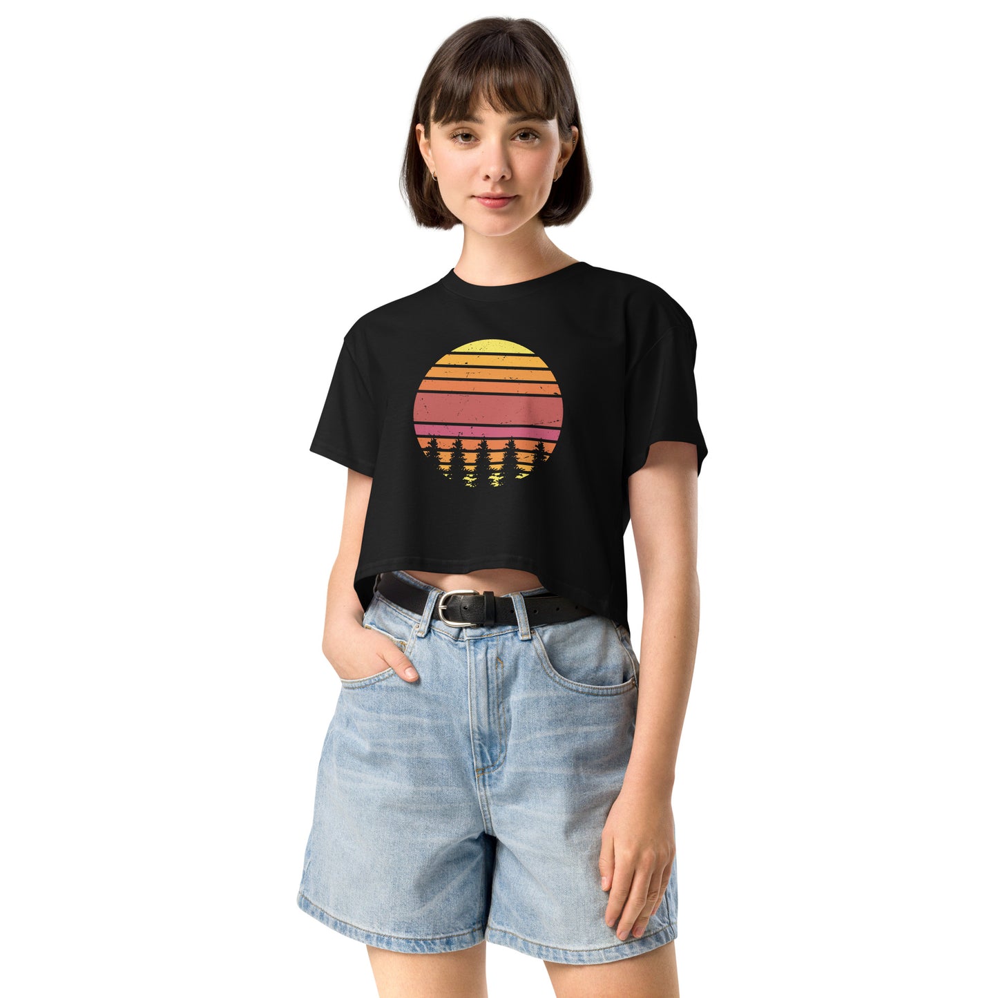 Women’s crop top - Retro Sunset