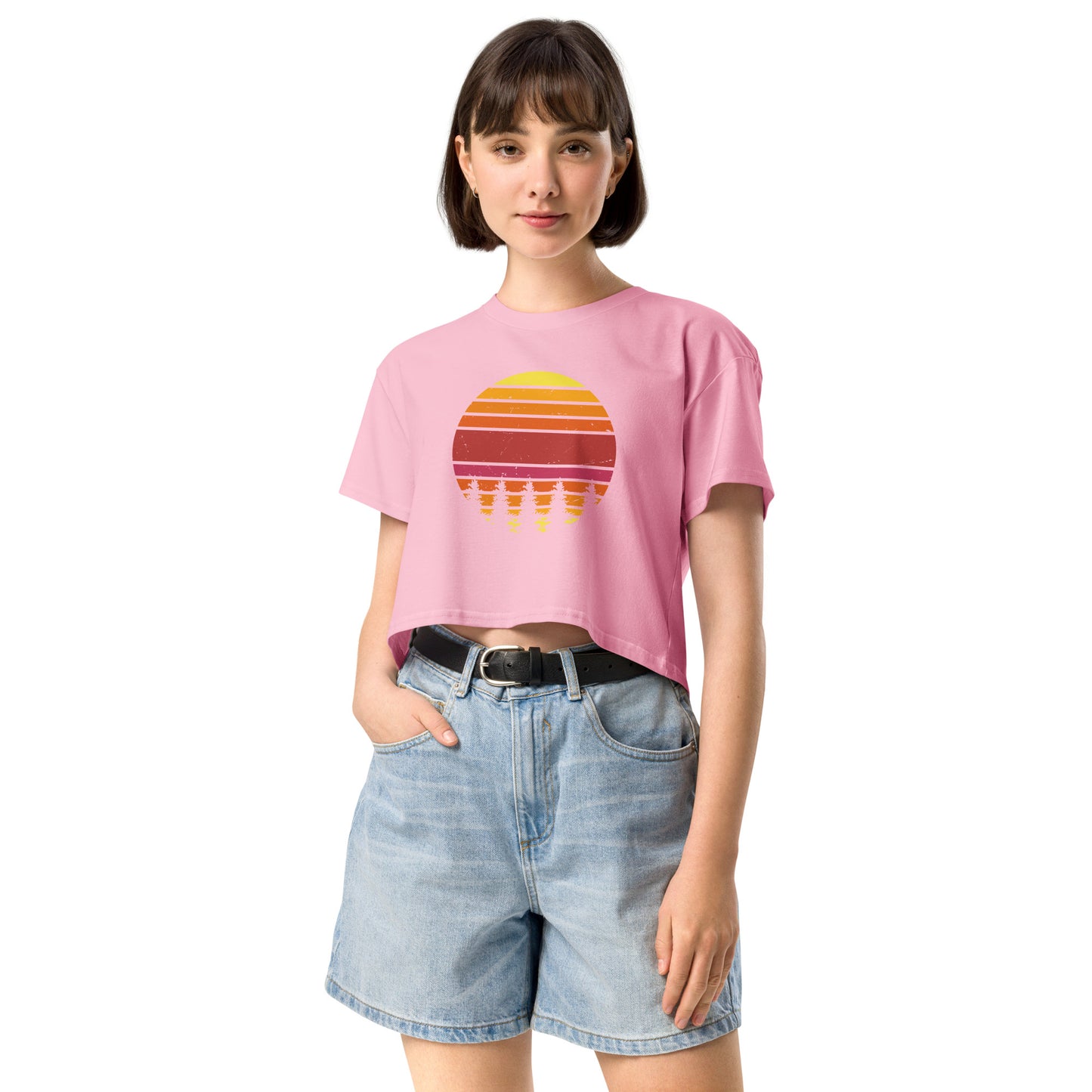 Women’s crop top - Retro Sunset