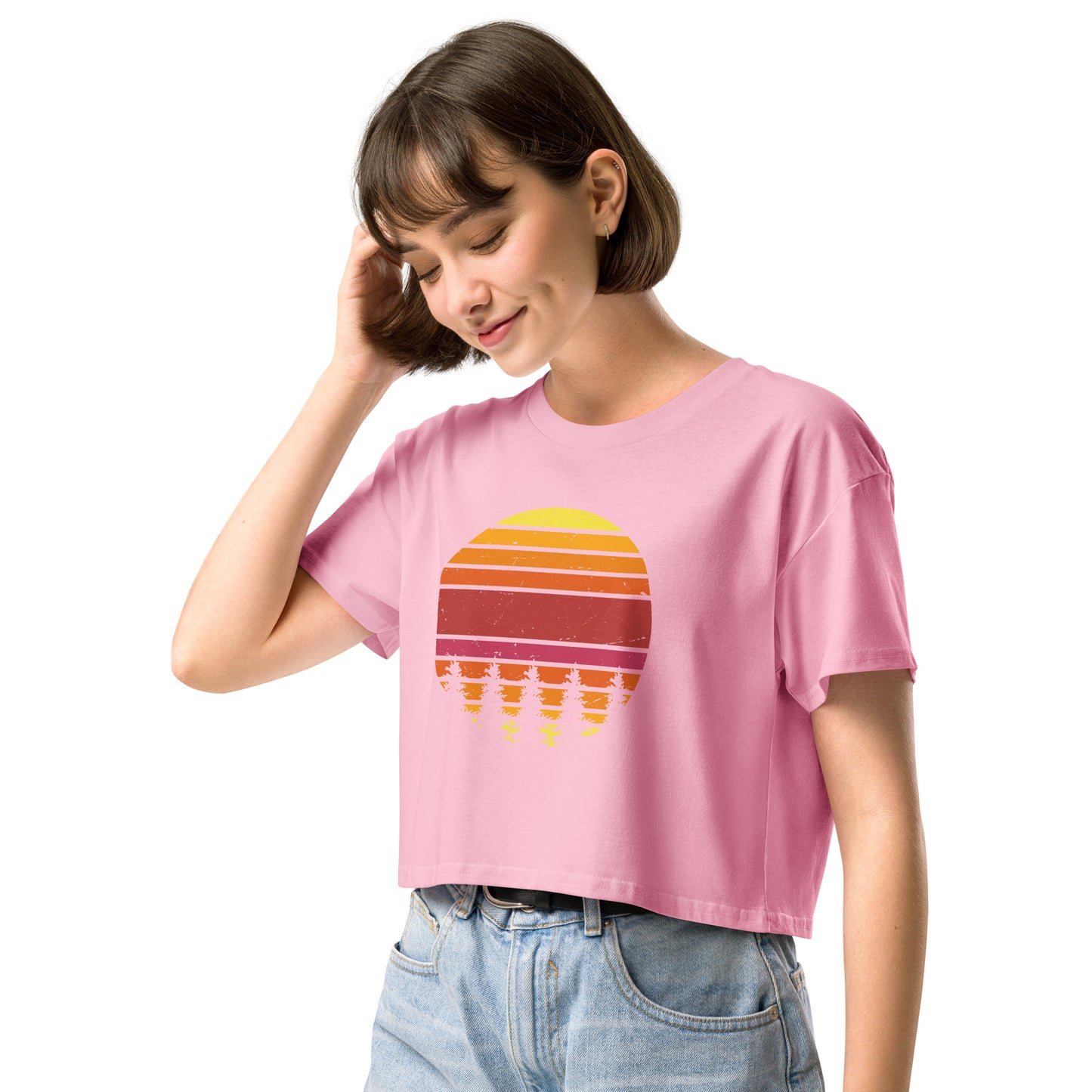 Women’s crop top - Retro Sunset