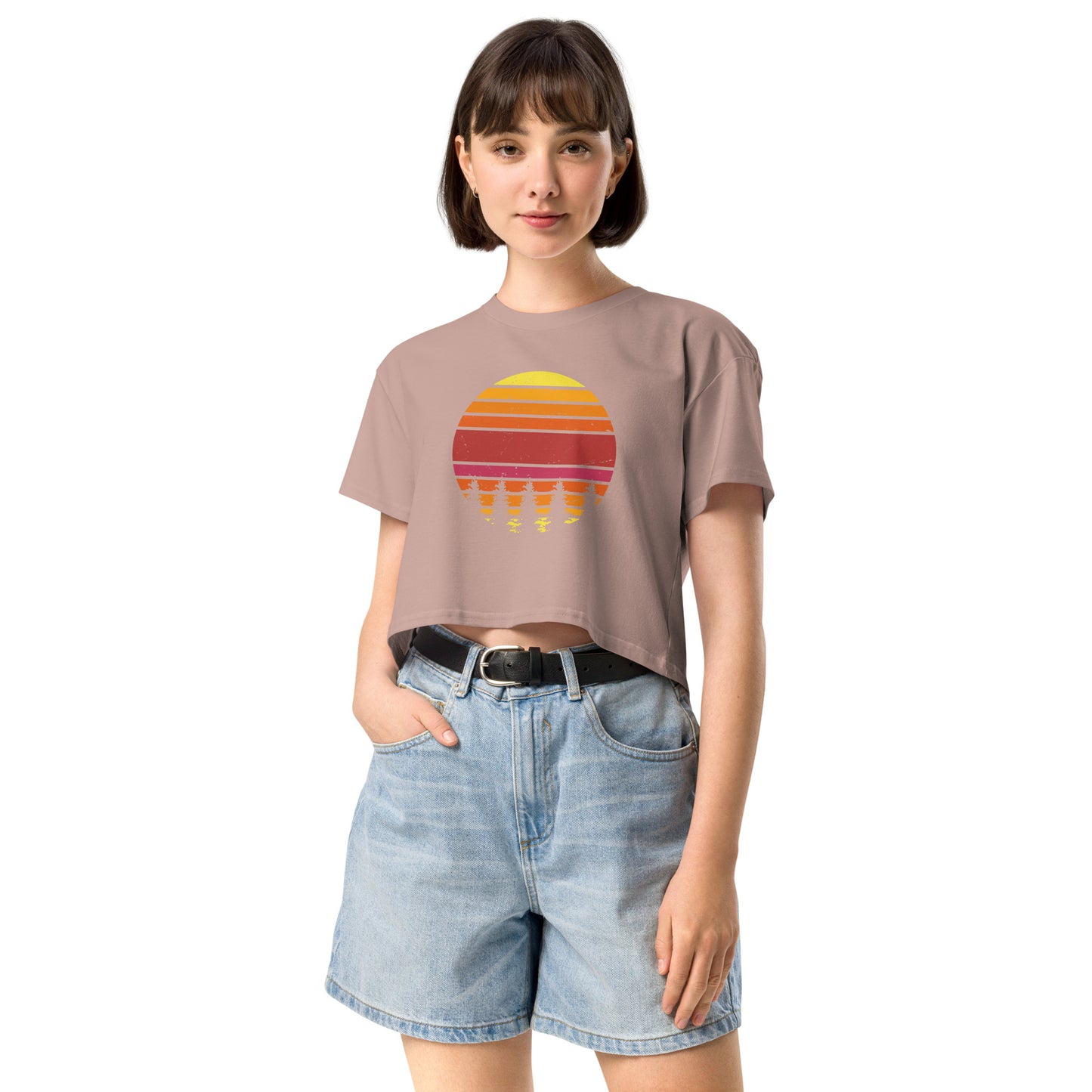 Women’s crop top - Retro Sunset