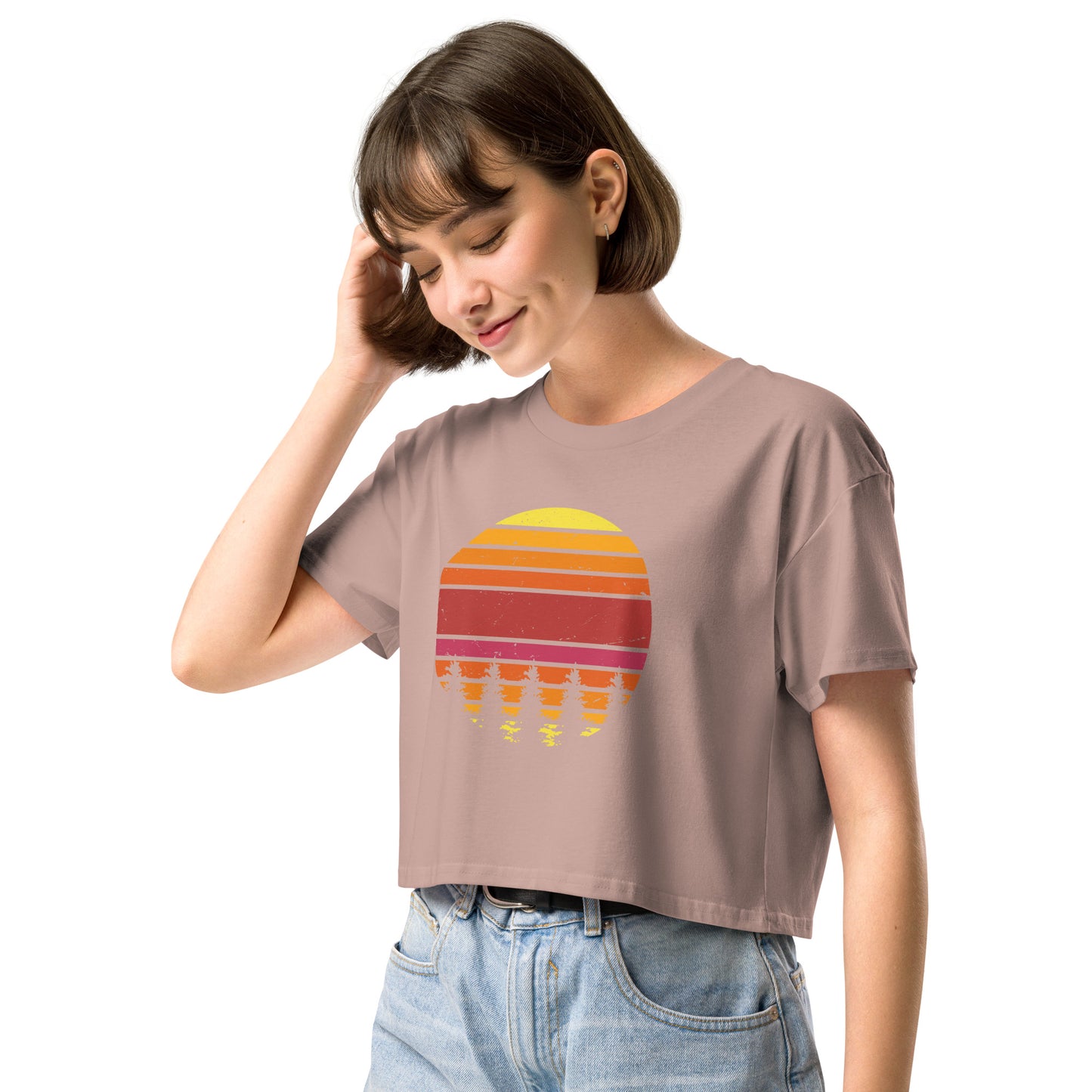 Women’s crop top - Retro Sunset