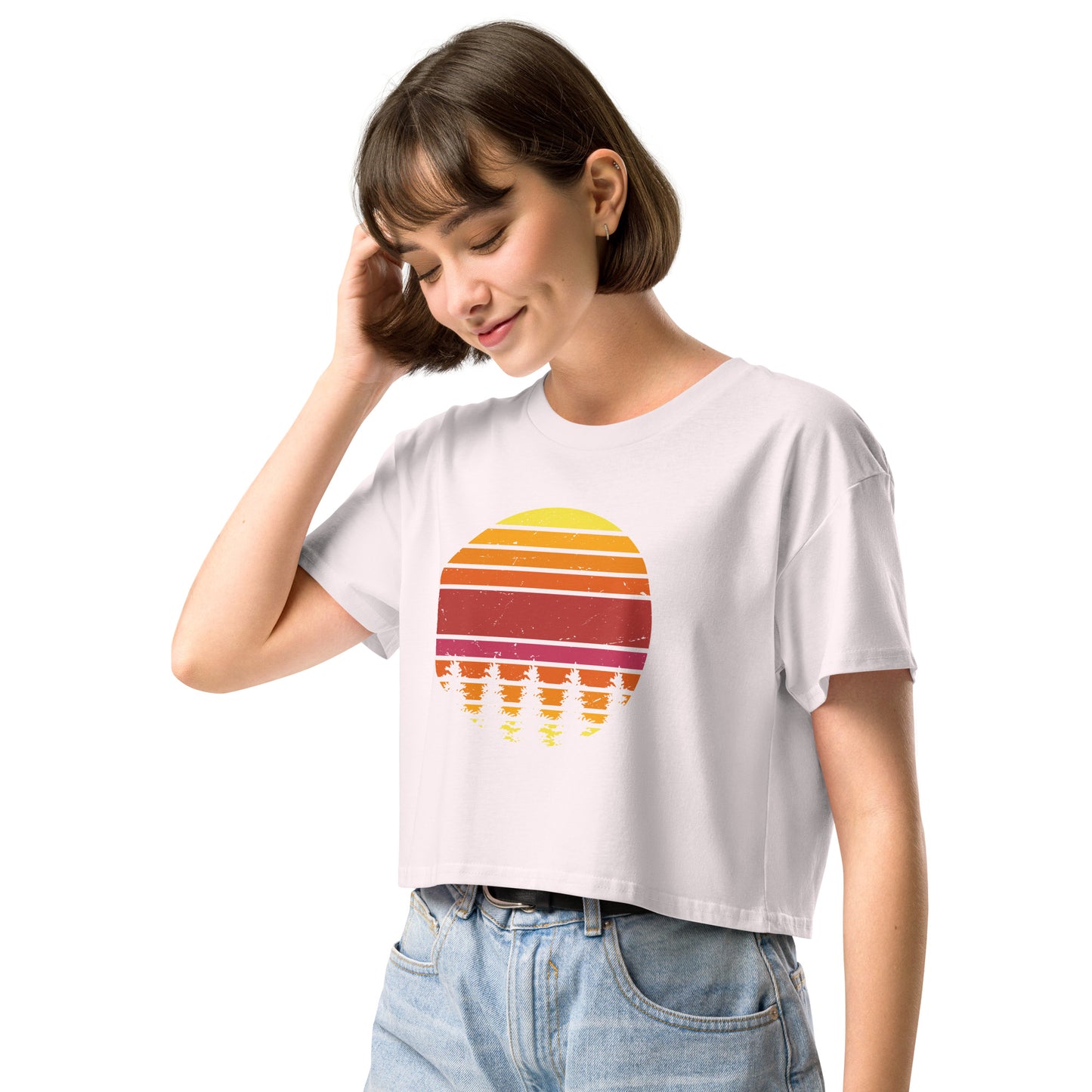 Women’s crop top - Retro Sunset