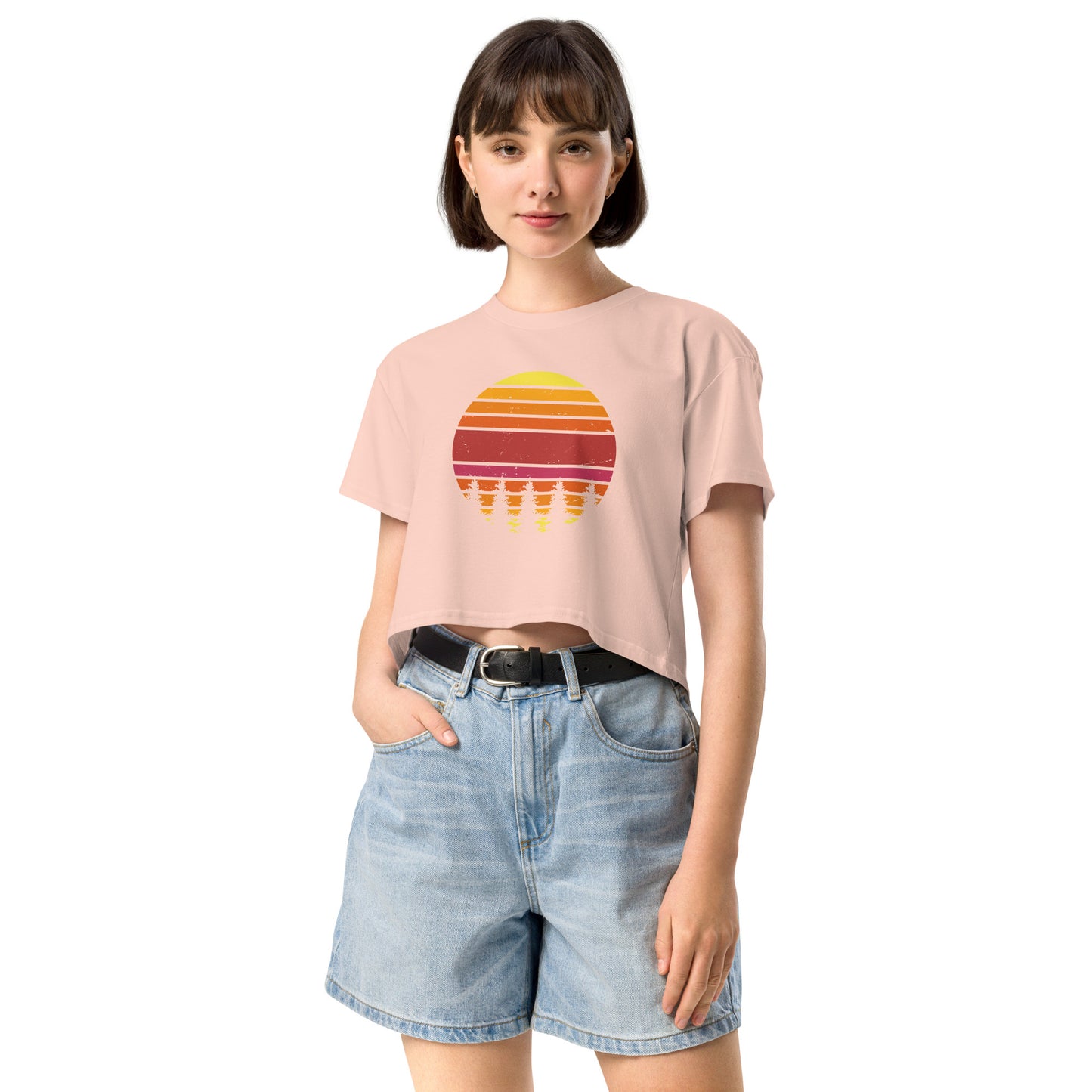 Women’s crop top - Retro Sunset