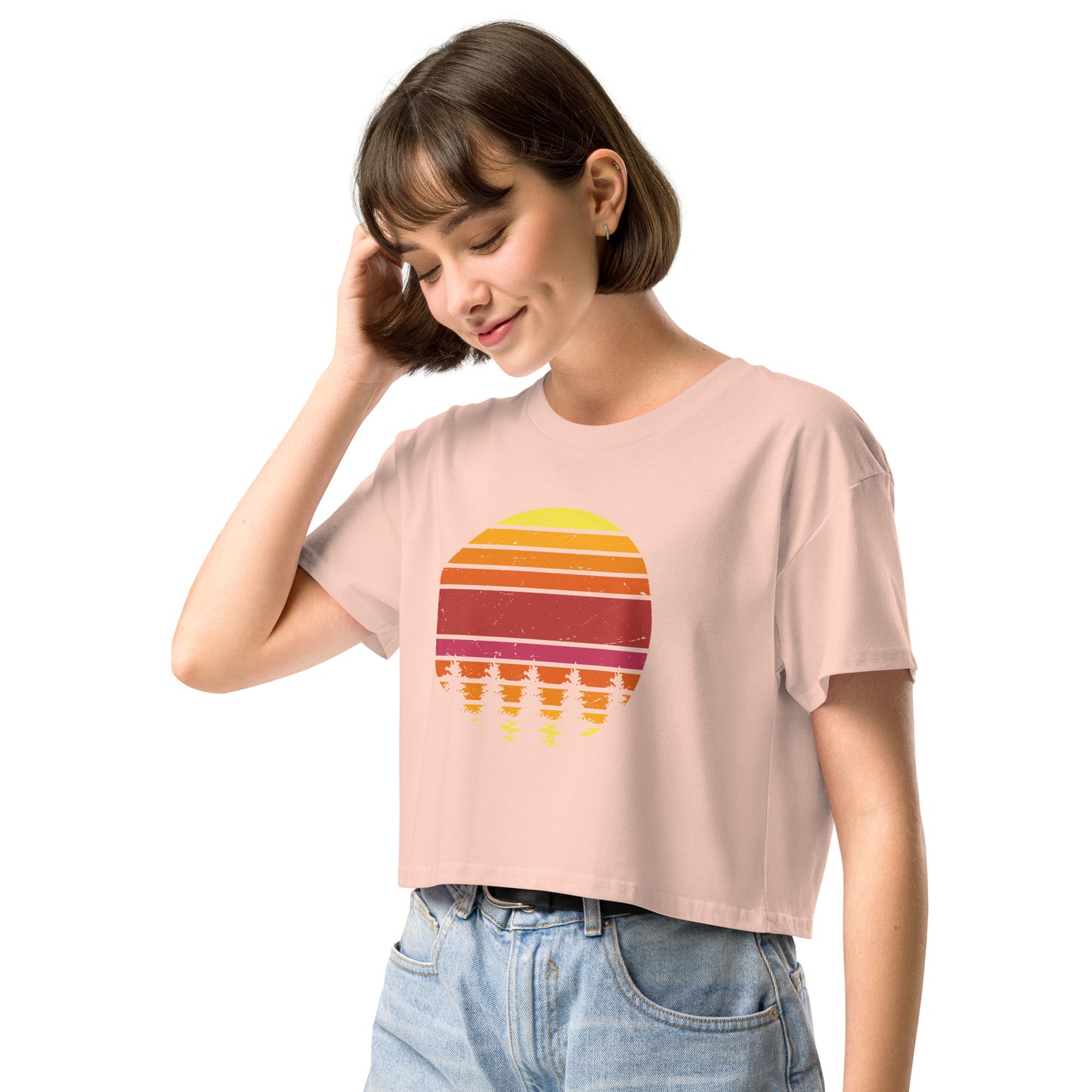 Women’s crop top - Retro Sunset