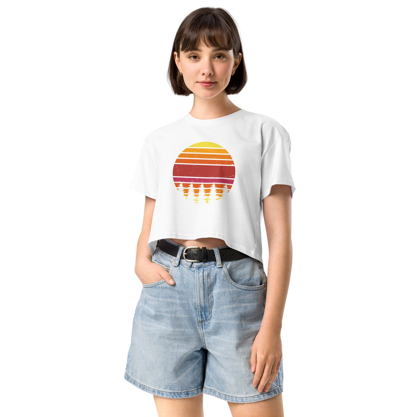 Women’s crop top - Retro Sunset