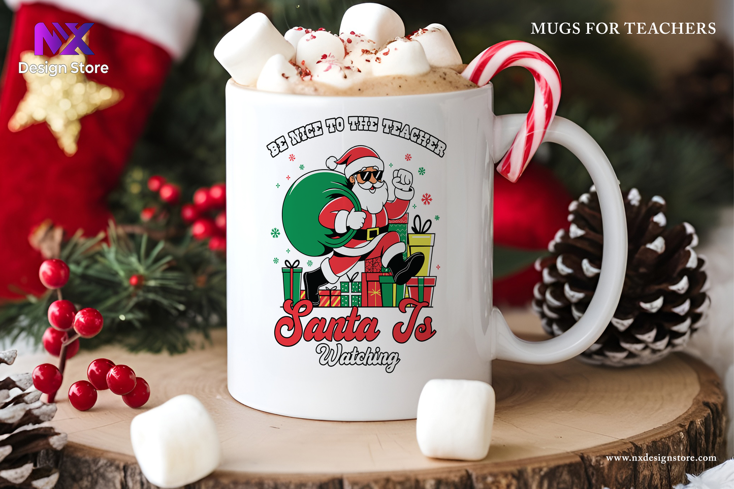 TEACHER CHRISTMAS MUGS