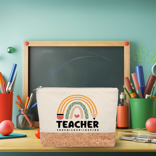 Teach Love Inspire - Cosmetic Bag with Cork
