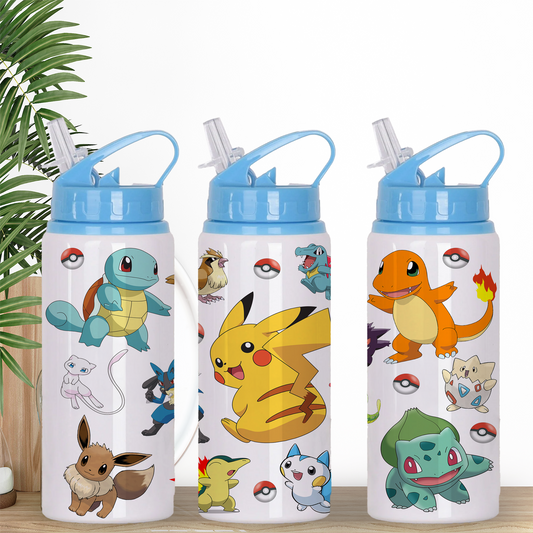 Anime Friends - Blue Aluminum Bottle