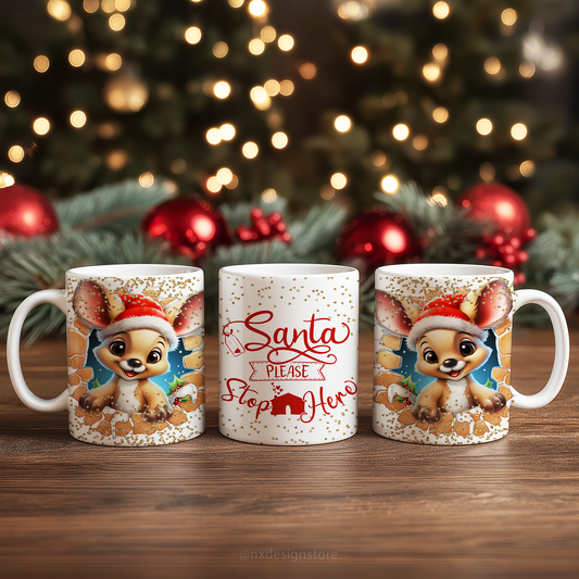 3D Reindeer - Ceramic Mug 11oz