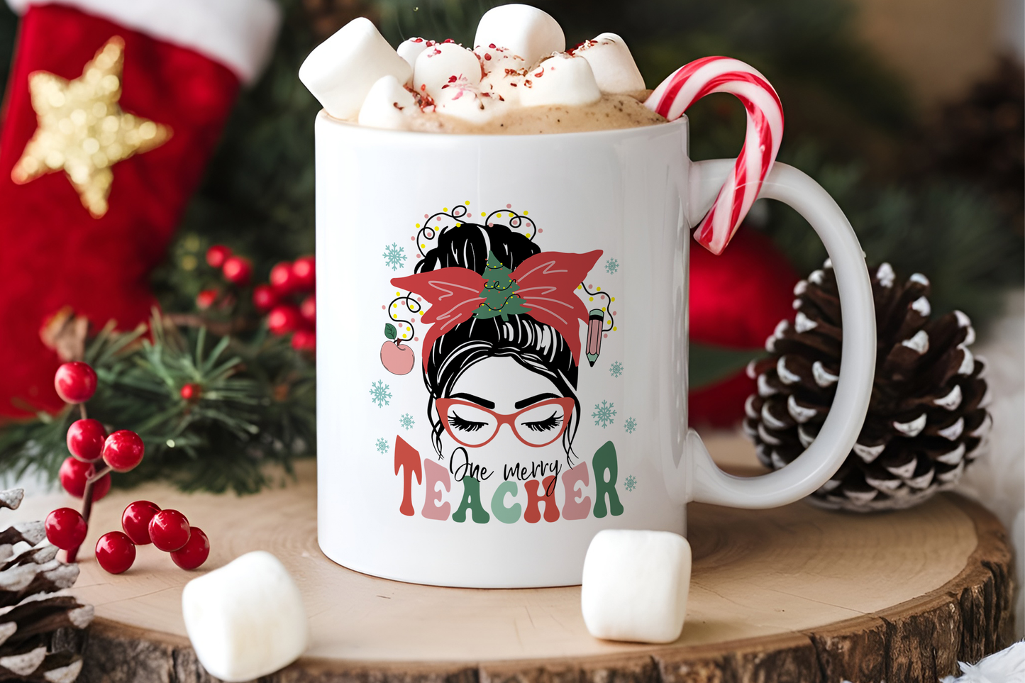 The Merry Teacher - Mug 11oz