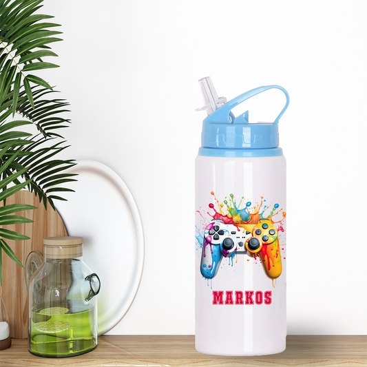 Game Controller - Blue Aluminum Bottle