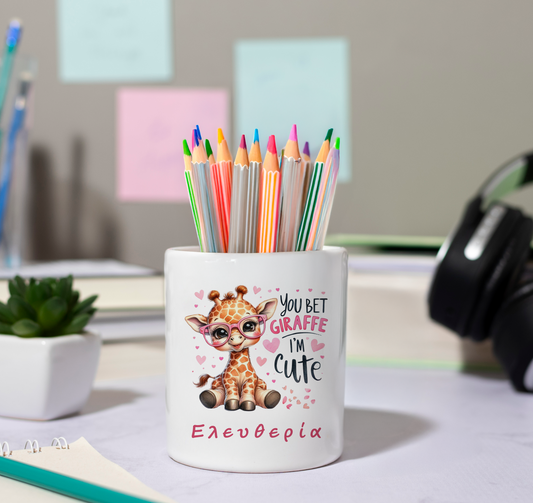 Giraffe - Ceramic Pencil Holder