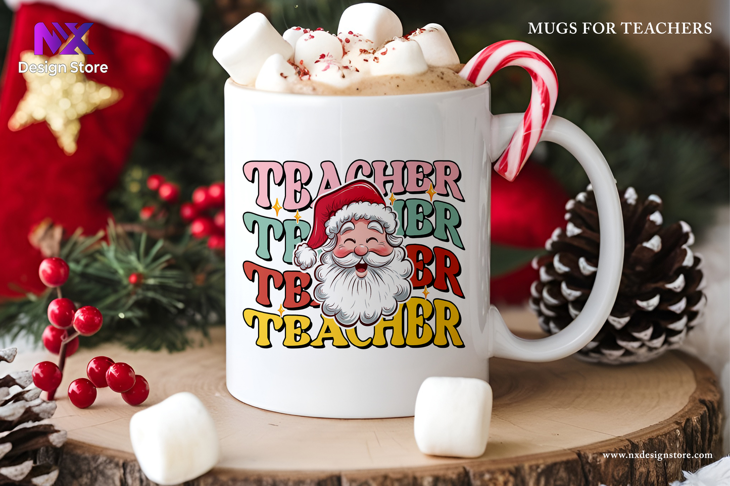 TEACHER CHRISTMAS MUGS