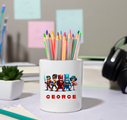 Heroes - Ceramic Pencil Holder