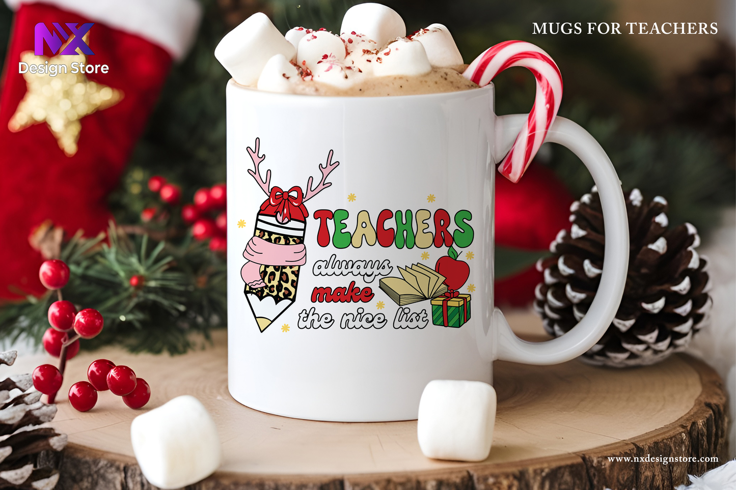 TEACHER CHRISTMAS MUGS