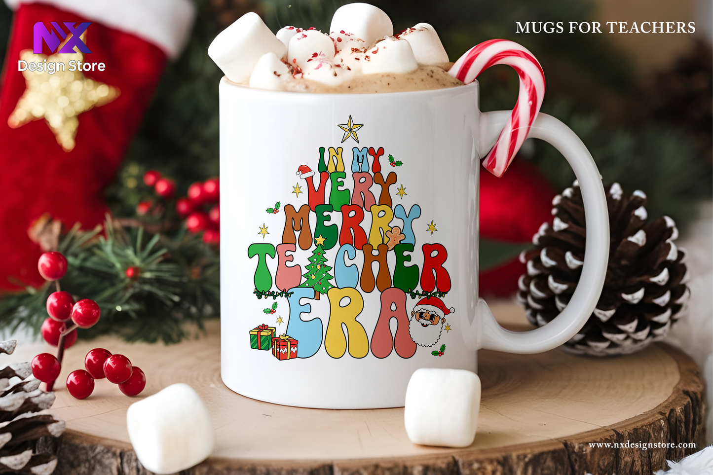 TEACHER CHRISTMAS MUGS