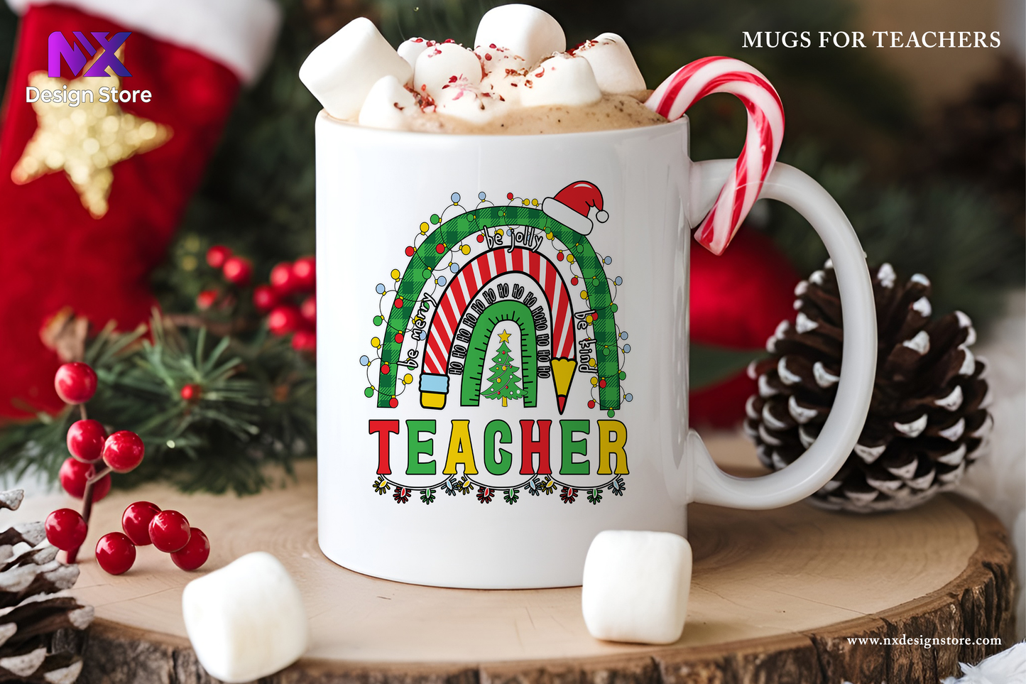 TEACHER CHRISTMAS MUGS