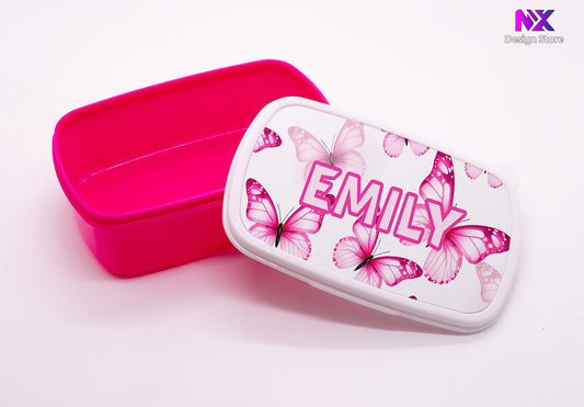 Butterflies - Pink Lunch Box