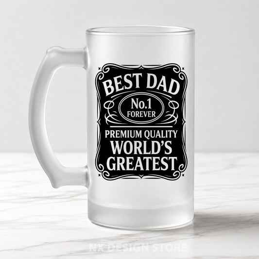 BEST DAD - Frosted Beer Glass