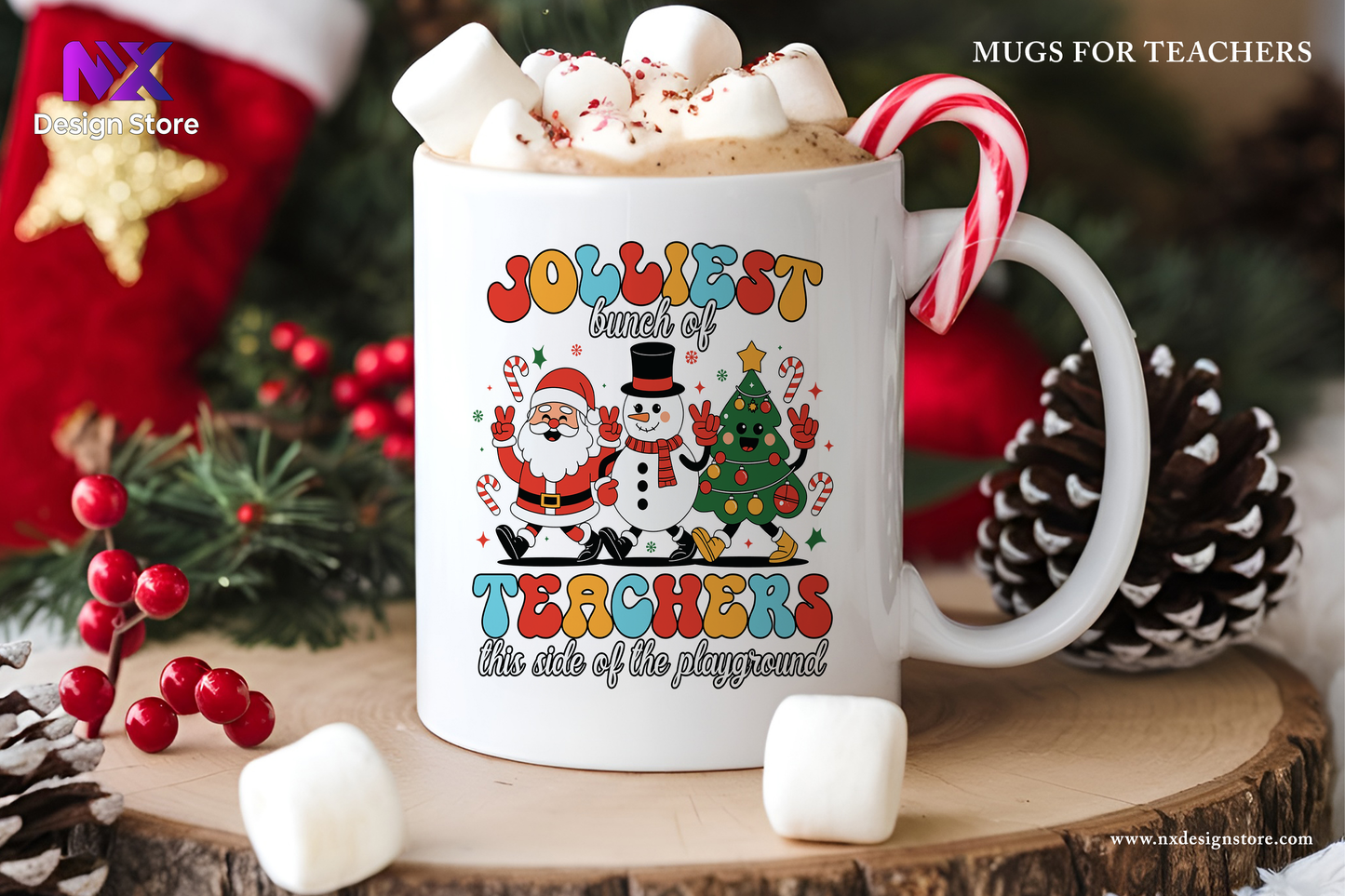 TEACHER CHRISTMAS MUGS