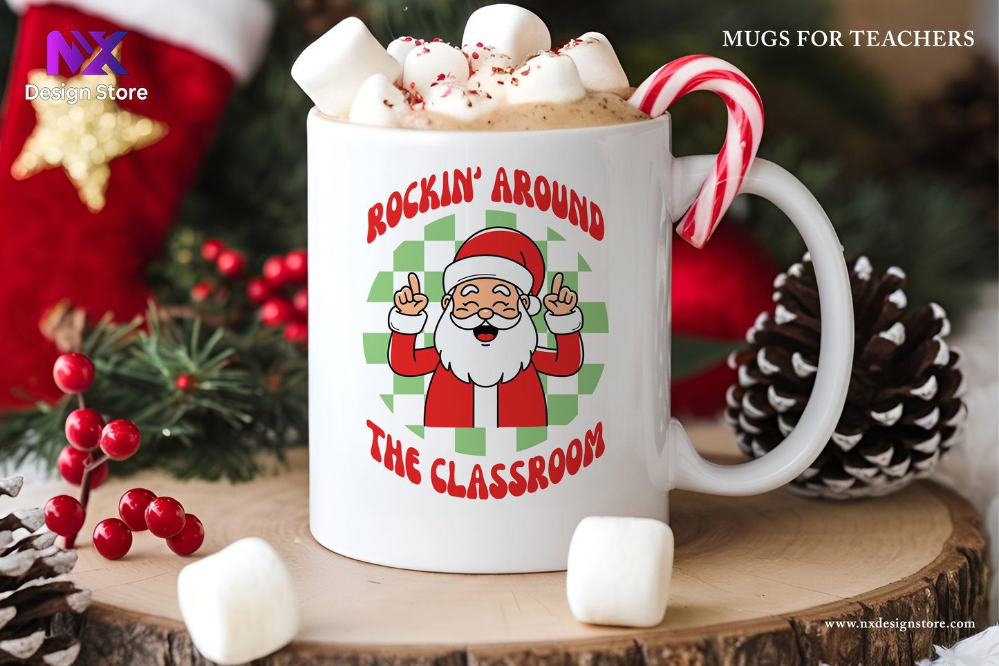 TEACHER CHRISTMAS MUGS