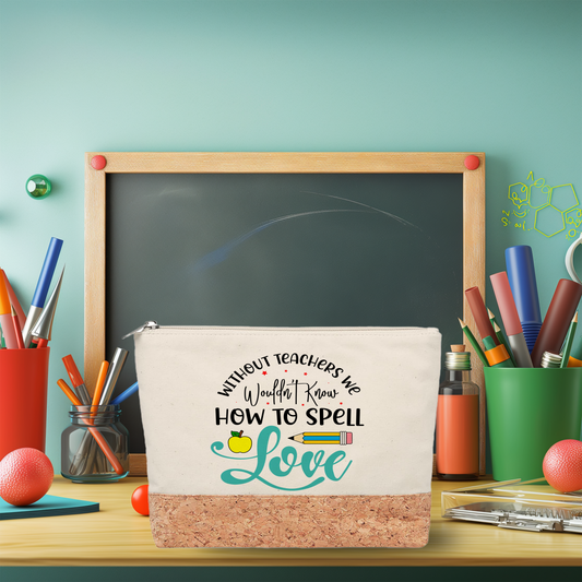 Without Teachers - Cosmetic Bag with Cork