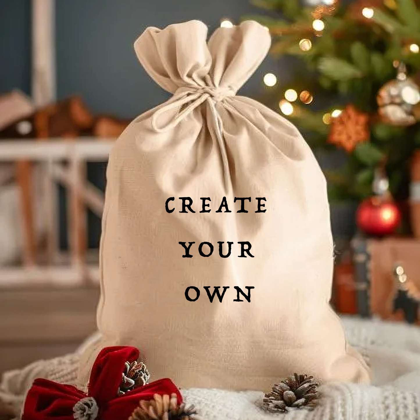 Custom Christmas Drawstring Sack