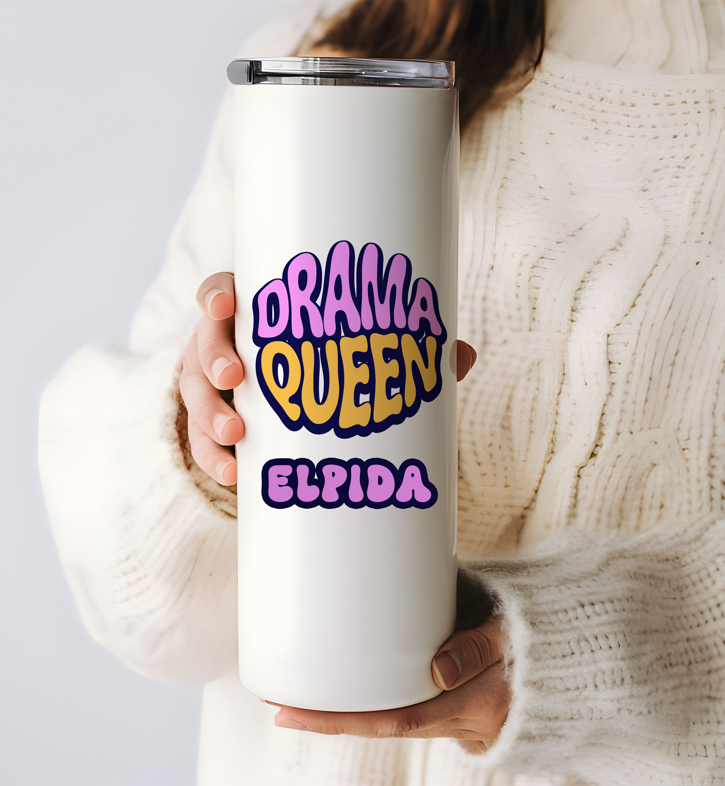 Drama Queen - Skinny Tumbler with Straw