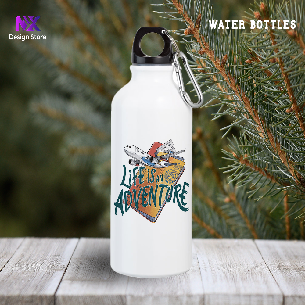 LIFE IS AN ADVENTURE - Aluminum Water Bottle 600ml