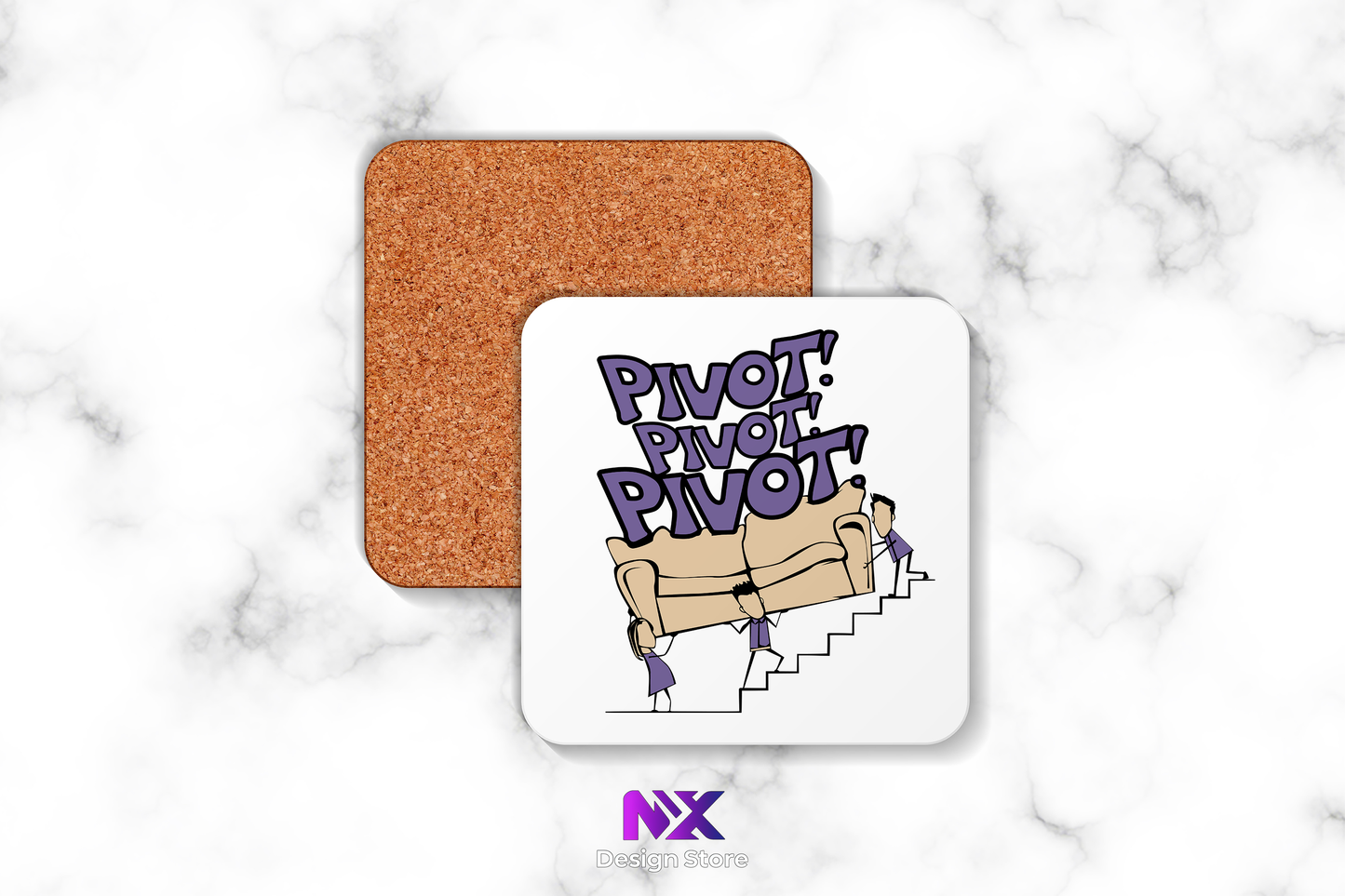 PIVOT PIVOT PIVOT - Square Coaster