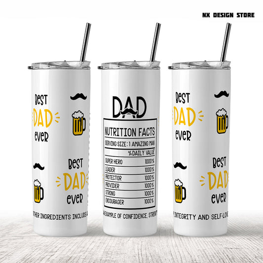 Dad nutrition facts - Skinny Tumbler with Straw