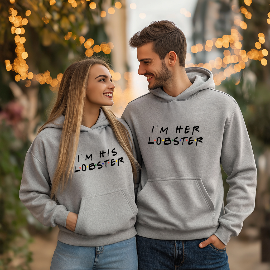 I'M HIS/HER LOBSTER - Gray Hoodie Unisex