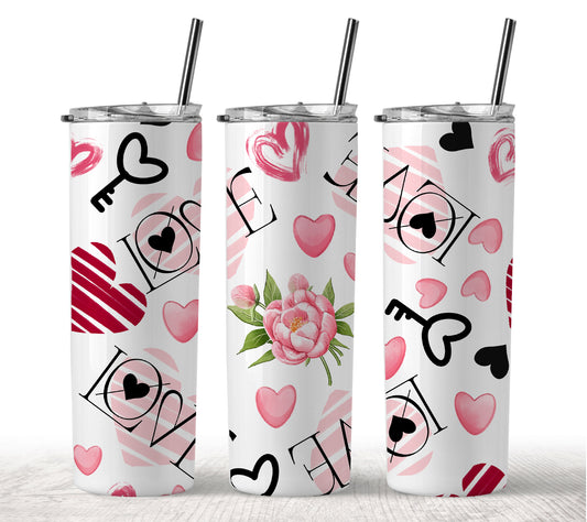 Love Hearts Minimalist – 16oz & 20oz Tumbler