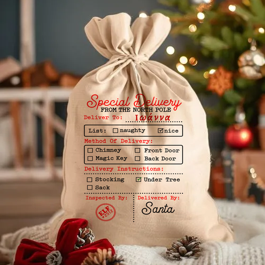 From the North Pole - Christmas Drawstring Sack