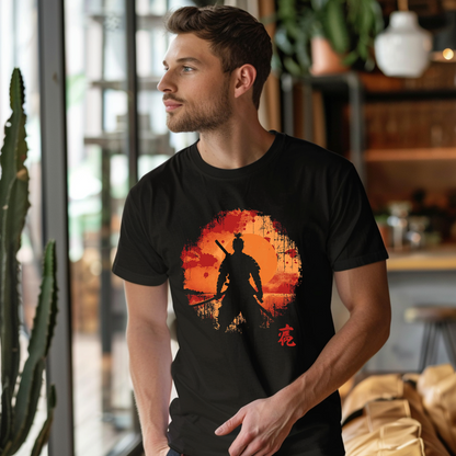 Samurai Anime - Black T-shirt